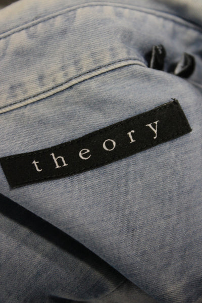 Theory Men's Long Sleeves Button Down Champbray Shirt Size L