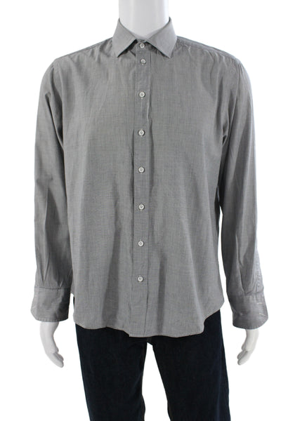 Rag & Bone Men's Long Sleeves Button Down Casual Shirt Gray Size 16