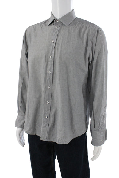 Rag & Bone Men's Long Sleeves Button Down Casual Shirt Gray Size 16