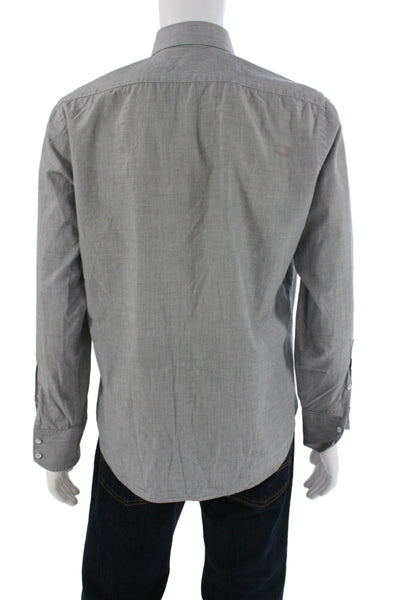 Rag & Bone Men's Long Sleeves Button Down Casual Shirt Gray Size 16