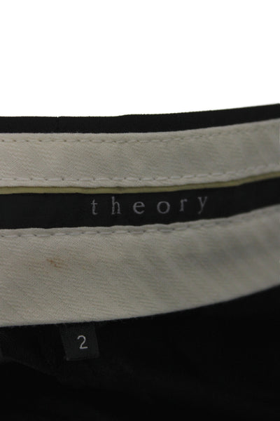 Theory Womens Black Wool Dress Pants Size 2