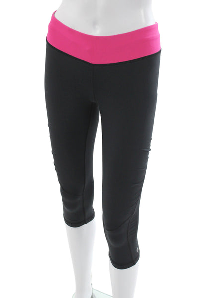 Lululemon Women Capri Leggings Black Colorblock Athleisure Size 6