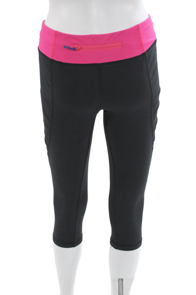 Lululemon Women Capri Leggings Black Colorblock Athleisure Size 6