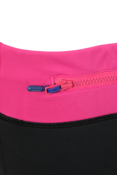 Lululemon Women Capri Leggings Black Colorblock Athleisure Size 6