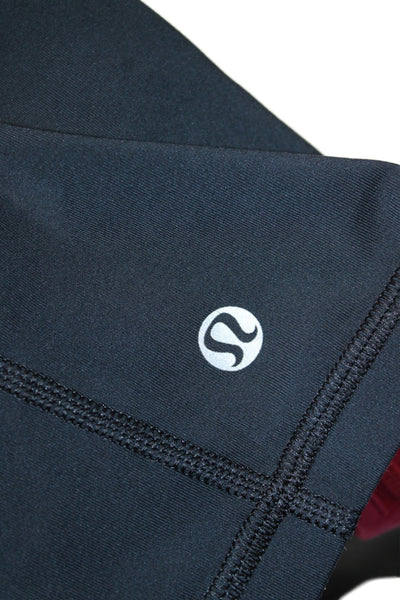 Lululemon Women Capri Leggings Black Colorblock Athleisure Size 6