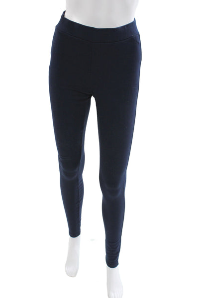 Theory Women Ankle Leggings Blue 94% Viscose Solid Petites Size S