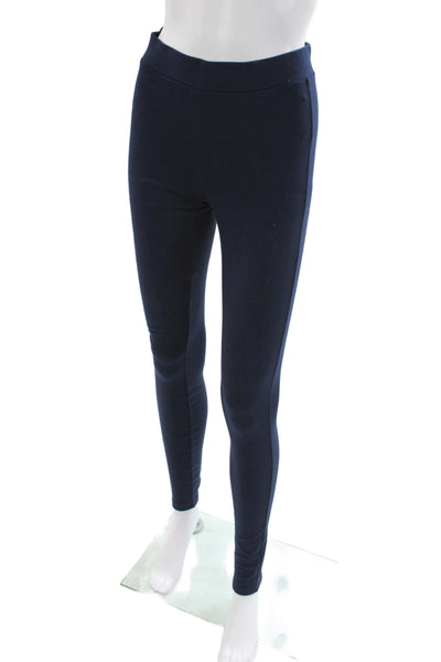 Theory Women Ankle Leggings Blue 94% Viscose Solid Petites Size S