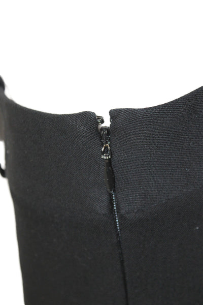 J Crew Women Ankle Pants Black Zip Cotton Size 0