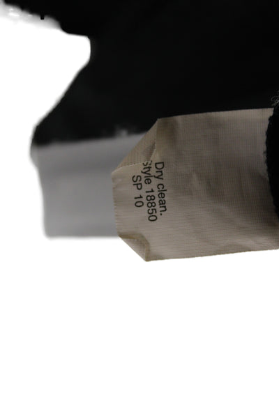 J Crew Women Ankle Pants Black Zip Cotton Size 0