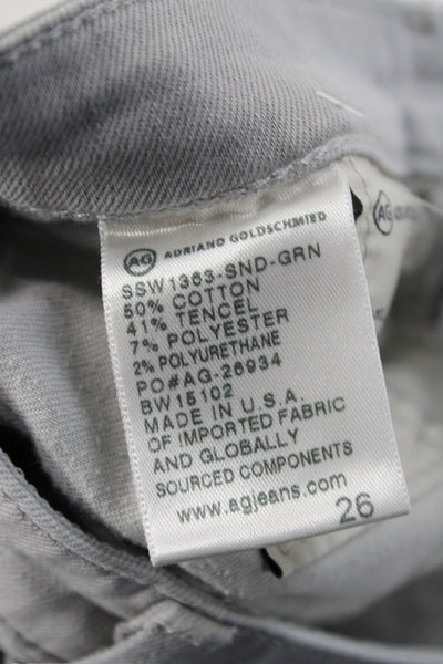 AG Adriano Goldschmied Womens Cropped Gray Jeans Size 26
