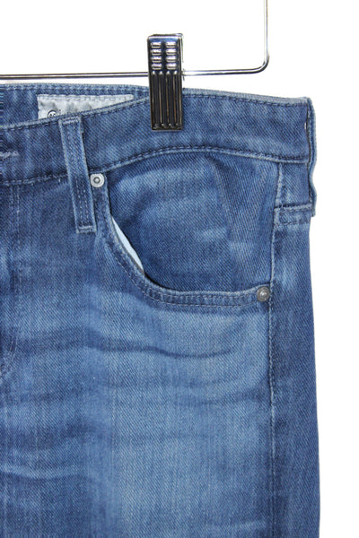 AG Adriano Goldschmied Womens Skinny Blue Cotton Jeans Mid Rise 27in Size 26
