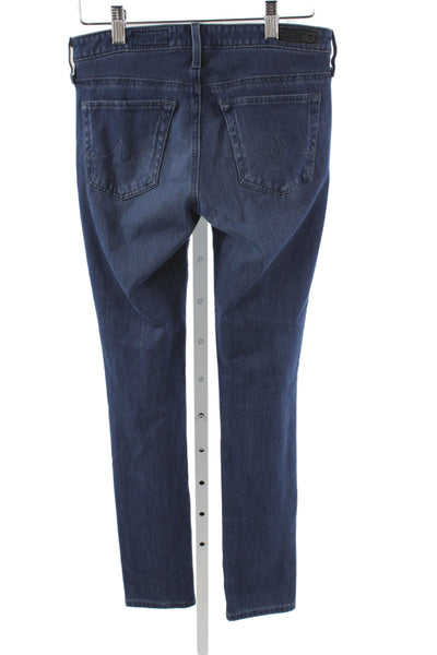 AG Adriano Goldschmied Womens Skinny Blue Cotton Jeans Mid Rise 27in Size 26