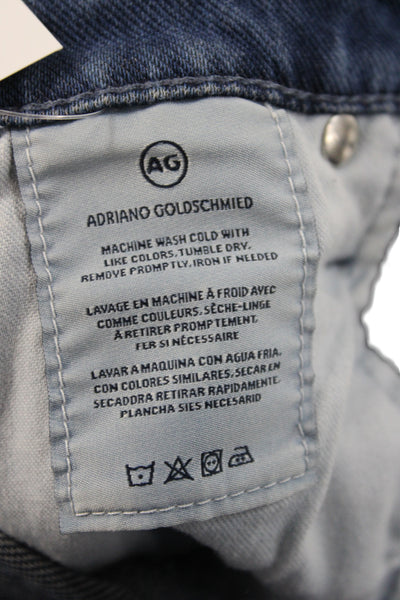 AG Adriano Goldschmied Womens Skinny Blue Cotton Jeans Mid Rise 27in Size 26
