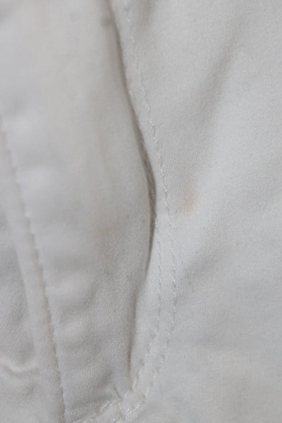AG Adriano Goldschmied Women Cropped White Jeans Mid Rise Inseam 24 Size 26