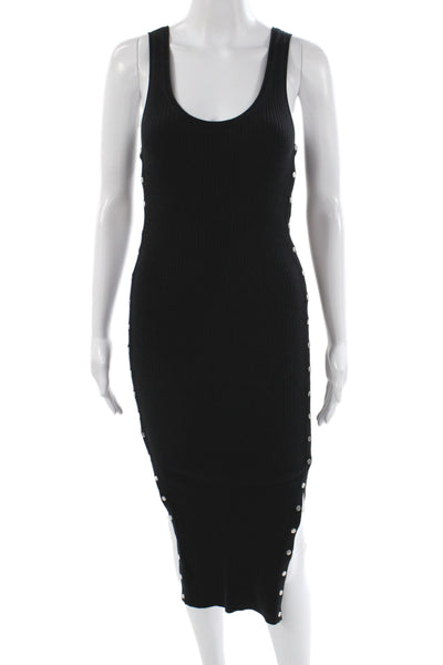 Alexander Wang Women Bodycon Sleeveless Scoop Neck Black Dress Size XS