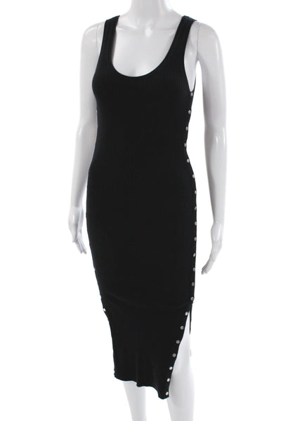 Alexander Wang Women Bodycon Sleeveless Scoop Neck Black Dress Size XS