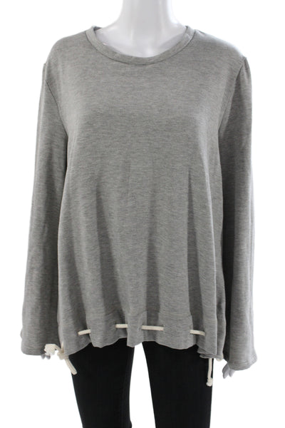 Drew Women Tunic T Shirt Gray Long Sleeve Crew Neck Size XL
