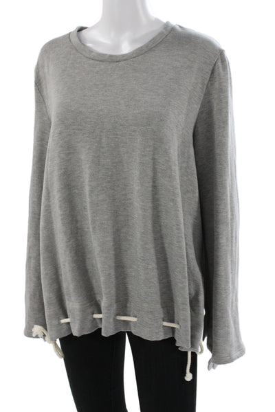 Drew Women Tunic T Shirt Gray Long Sleeve Crew Neck Size XL