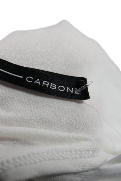 Carbon 38 Womens Athleisure Basic Sleeveless White Tank Round Neck Size XS