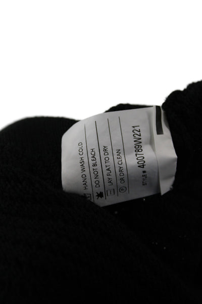 Repeat Women Black Pullover Sweater Long Sleeve Round Neck 60% Cotton Size L
