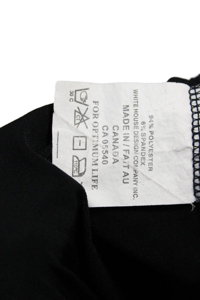 Simpli Womens Tunic Blouse Black Long Sleeve Scoop Neck Size 12