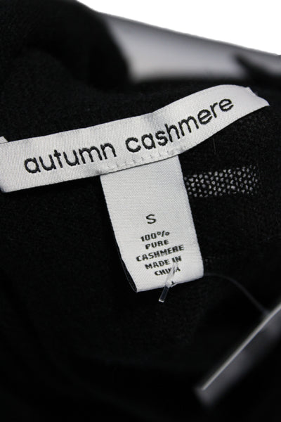 Autumn Cashmere Women Black Full Zip Sweater High Neck Size S