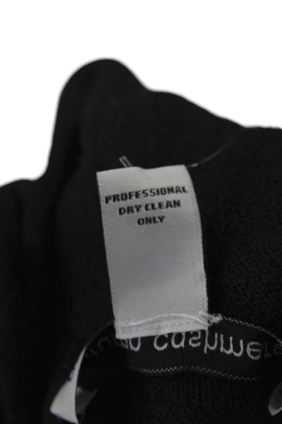 Autumn Cashmere Women Black Full Zip Sweater High Neck Size S