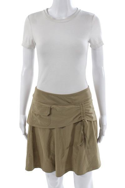 Athleta Women Athletic Brown Pull On Short Skort Size 4