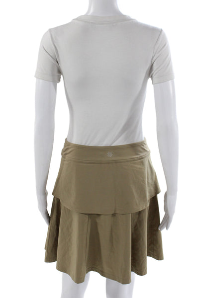 Athleta Women Athletic Brown Pull On Short Skort Size 4