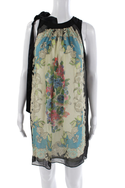 Moulinette Soeurs Anthropologie Women Shift Dress Silk Floral Size 2