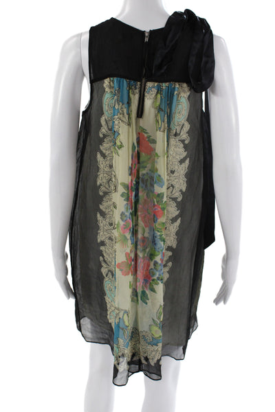 Moulinette Soeurs Anthropologie Women Shift Dress Silk Floral Size 2