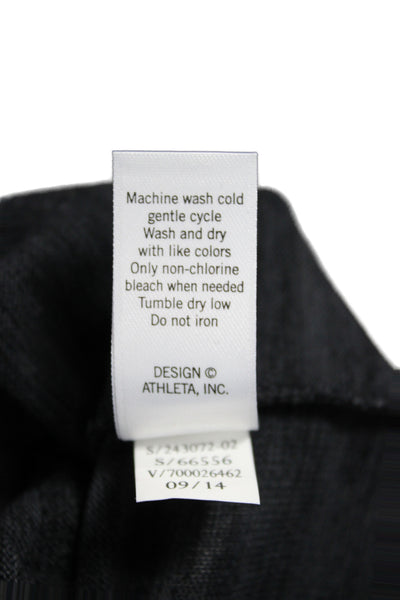 Athleta Women Shift Dress Gray Long Sleeve Crew Neck Short Athleisure Size S