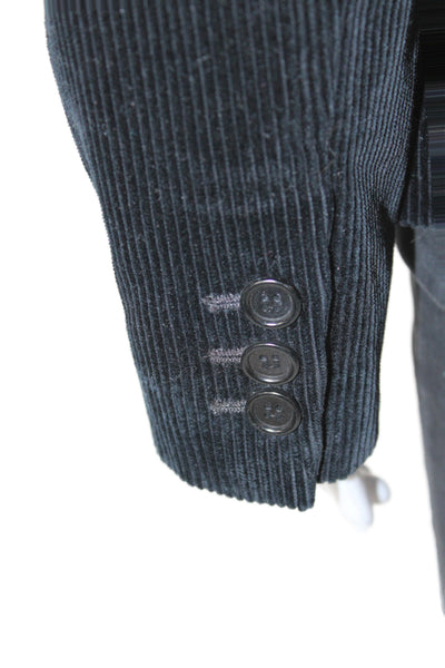 Theory Womens Black Basic Jacket Button Front 98% Cotton Long Sleeve Size S