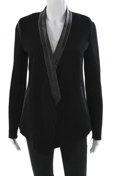 Generation Love Women Basic Jacket Black Open Front Long Sleeve Size XS