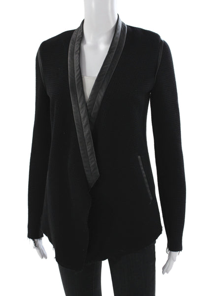 Generation Love Women Basic Jacket Black Open Front Long Sleeve Size XS