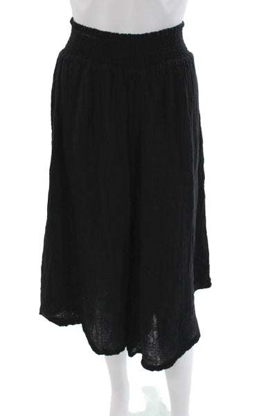 Michael Stars Womens Cropped Black Cotton Pull On Pants Size XS