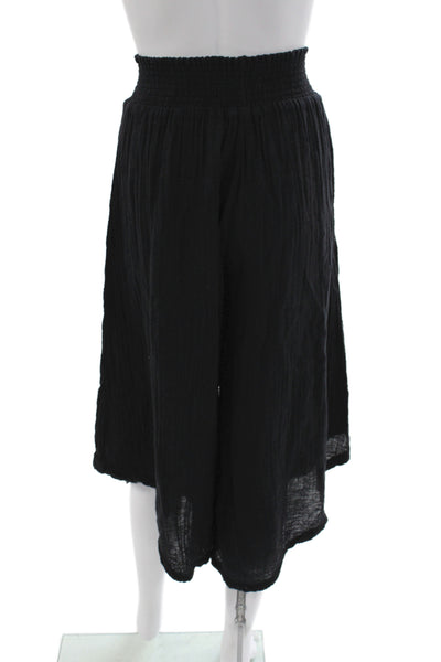Michael Stars Womens Cropped Black Cotton Pull On Pants Size XS