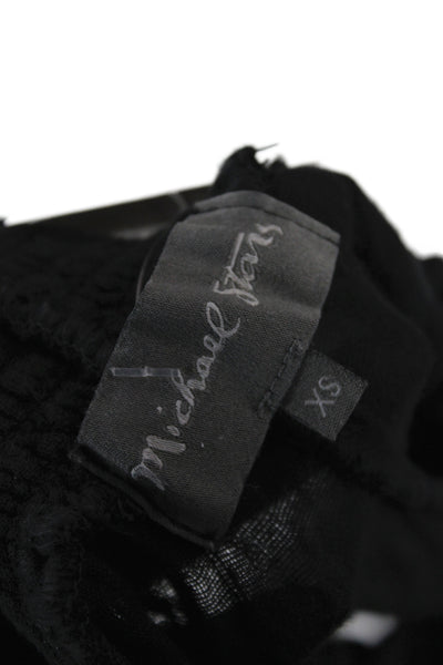 Michael Stars Womens Cropped Black Cotton Pull On Pants Size XS