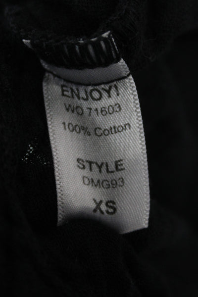 Michael Stars Womens Cropped Black Cotton Pull On Pants Size XS