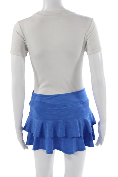 Lija Womens Athletic Blue Petite Skort Pull On Short Polyester Size S