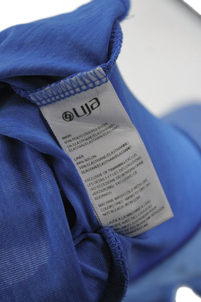 Lija Womens Athletic Blue Petite Skort Pull On Short Polyester Size S