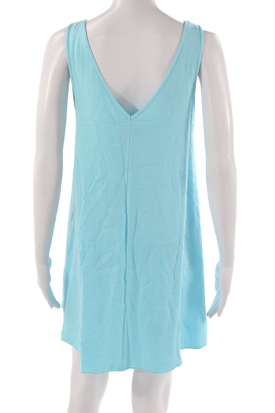 Lilly Pulitzer Women Blue Sleeveless V-Neck Shift Dress Rayon Size S