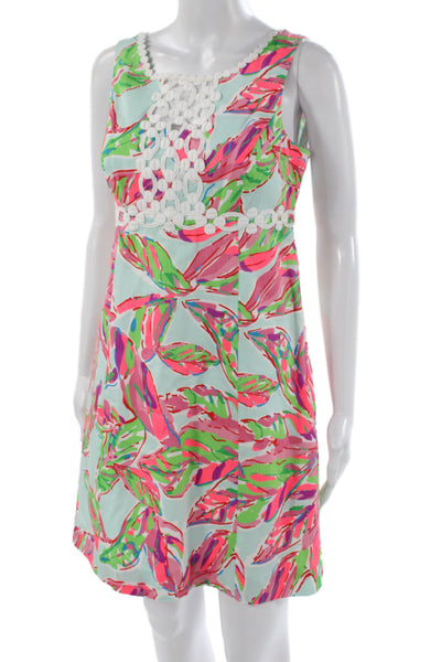 Lilly Pulitzer Women Shift Dress Tropical Floral Sleeveless Size S