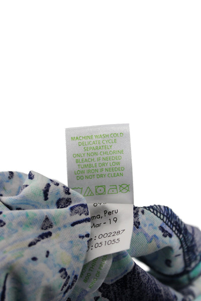 Lilly Pulitzer Women Shift Dress Blue Floral Halter Sleeveless Short Size S