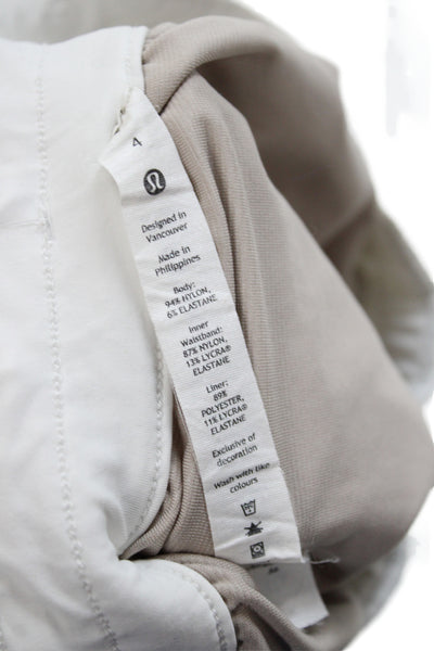 Lululemon Womens Athletic White Drawstring Shorts Size 4