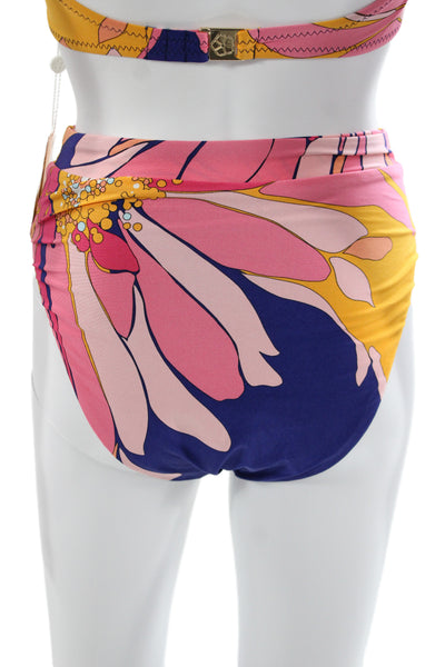 Trina Turk Womens Multicolor Floral Nylon Bikini Size 6