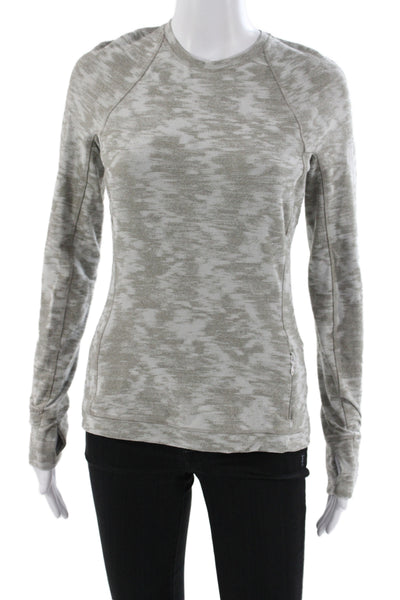 Lululemon Womens Gray Spotted Pullover Crewneck Longsleeve Size 4