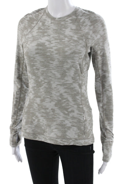 Lululemon Womens Gray Spotted Pullover Crewneck Longsleeve Size 4