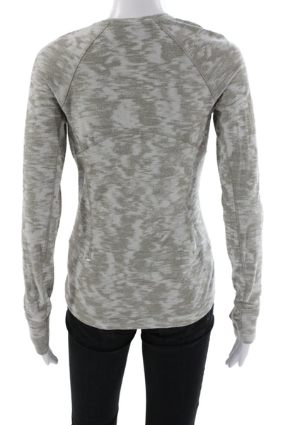 Lululemon Womens Gray Spotted Pullover Crewneck Longsleeve Size 4
