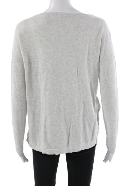 Lily Pulitzer Women Gray Boatneck Long Sleeve Pullover Sweater Flamingo Size XS